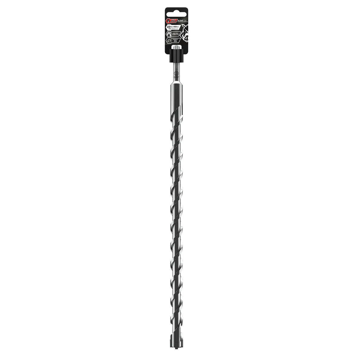 Full Boar 22mm x 460mm 4Cut Tip for SDS-Plus Hammers