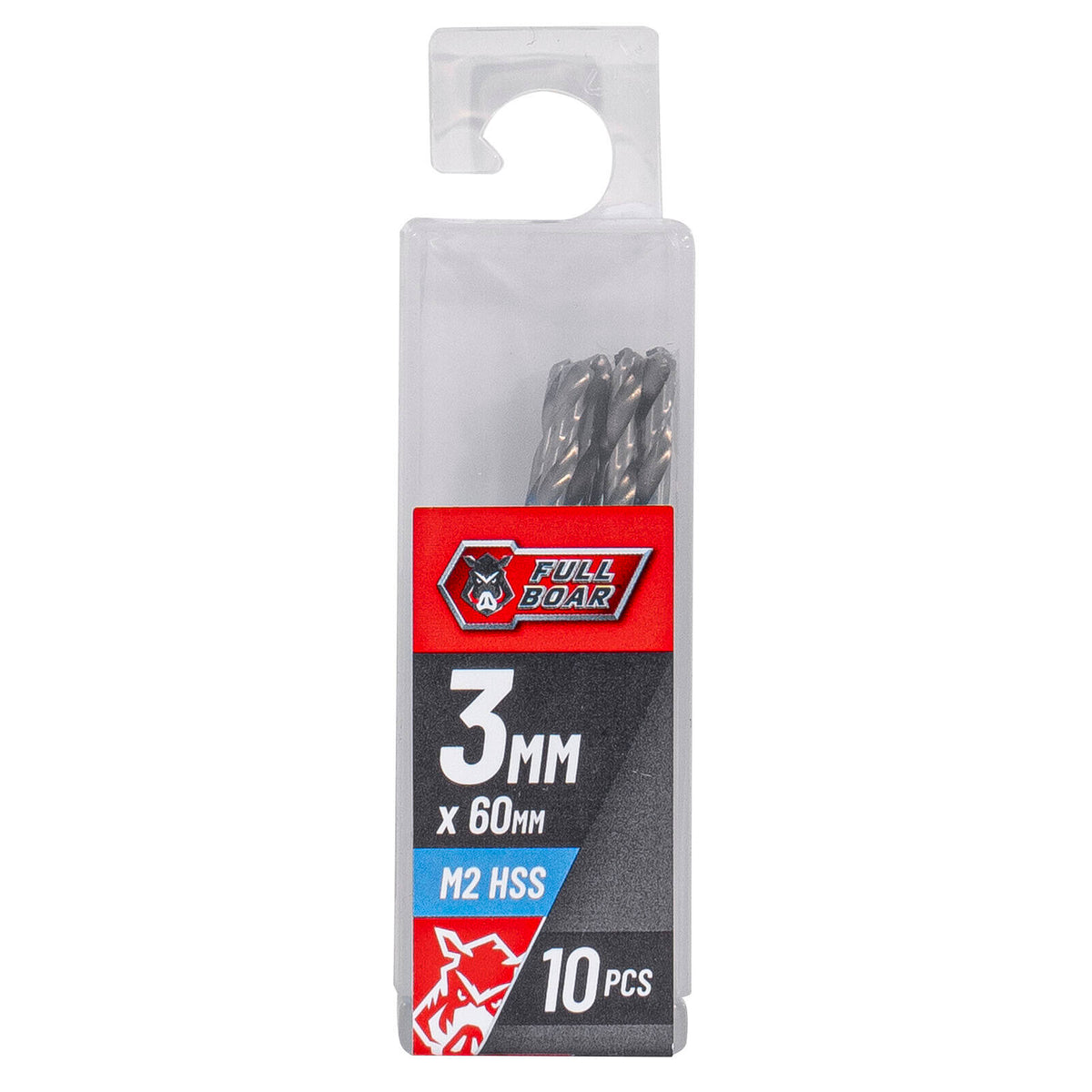 Full Boar 3mm M2 HSS Drill Bit - 10 Pack