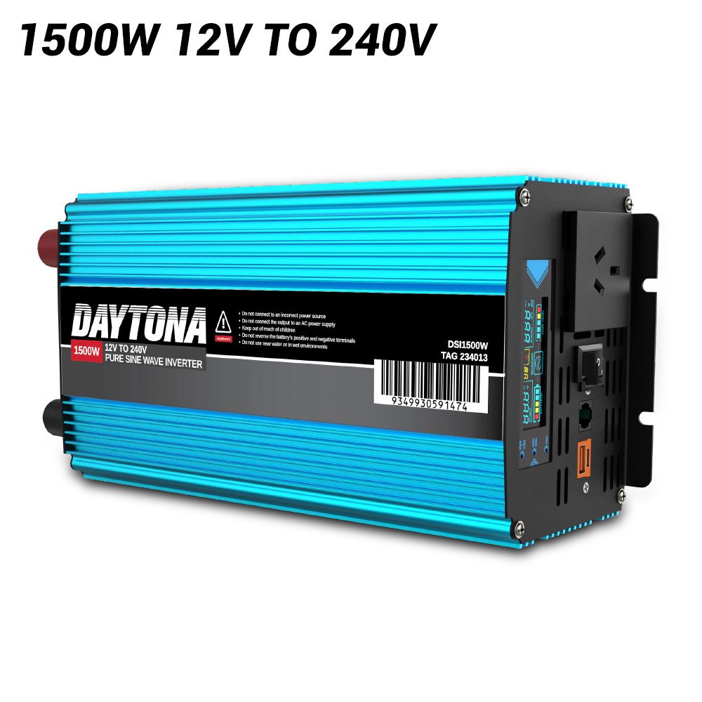 Daytona DSI1500W 1500W 12V to 240V Pure Sine Wave Inverter