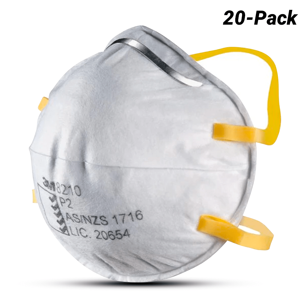 3M 8210 (WX700900011) 20-Pack P2 Cupped Particulate Respirator Face Mask