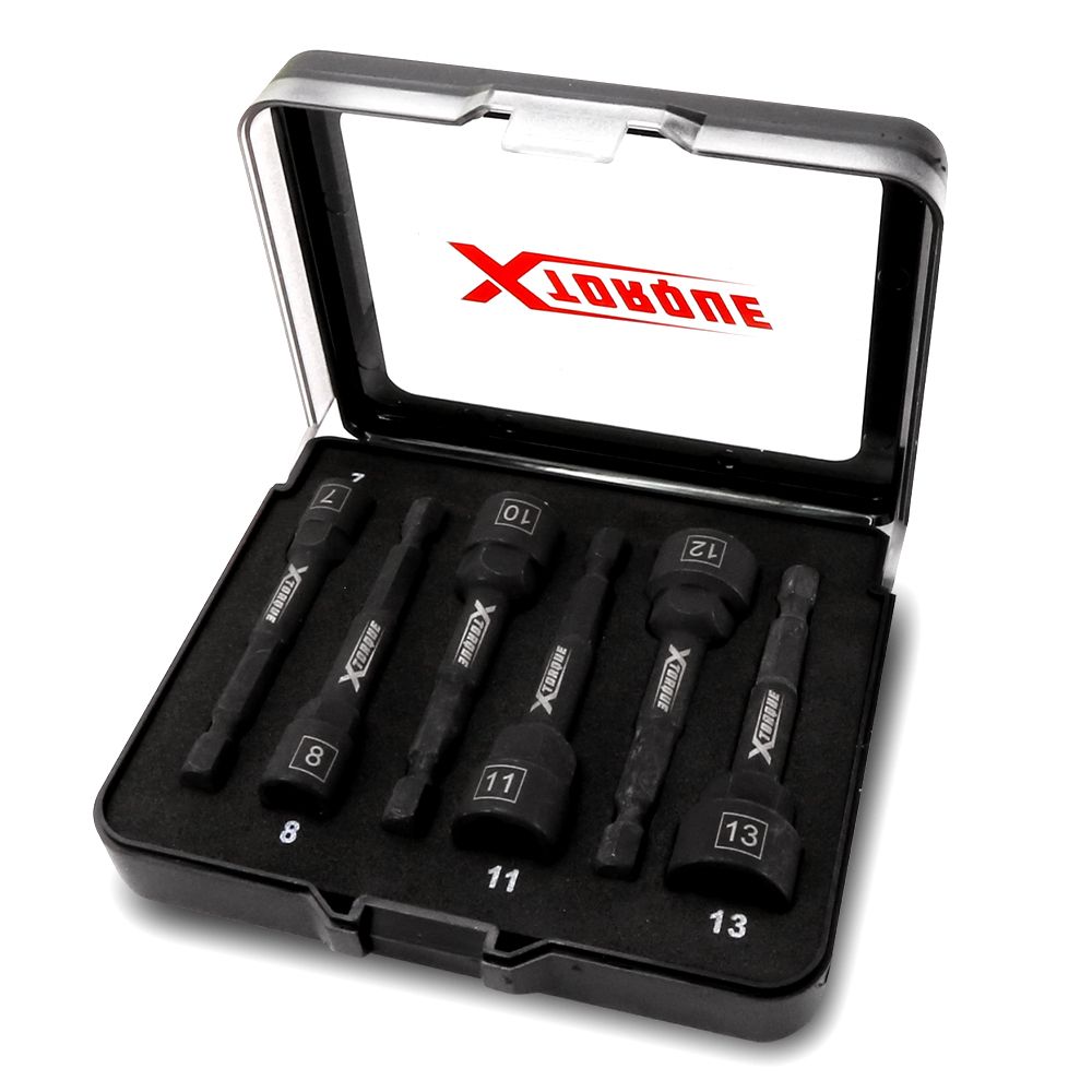 Xtorque XTS6M 6pce 1/4" Drive Metric Damaged Bolt & Screw Twist Extractor Set