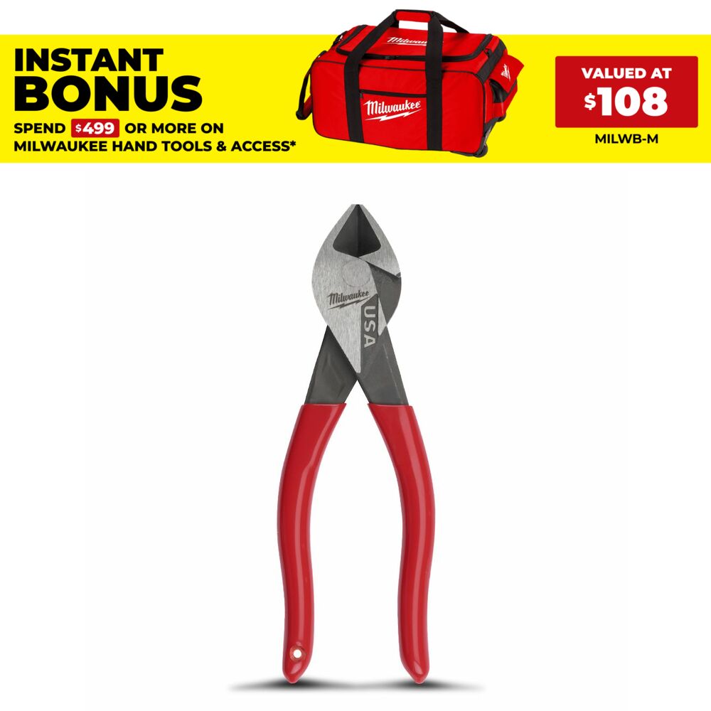 Milwaukee MT506 152mm (6") Dipped Grip Diagonal Pliers - MADE IN USA