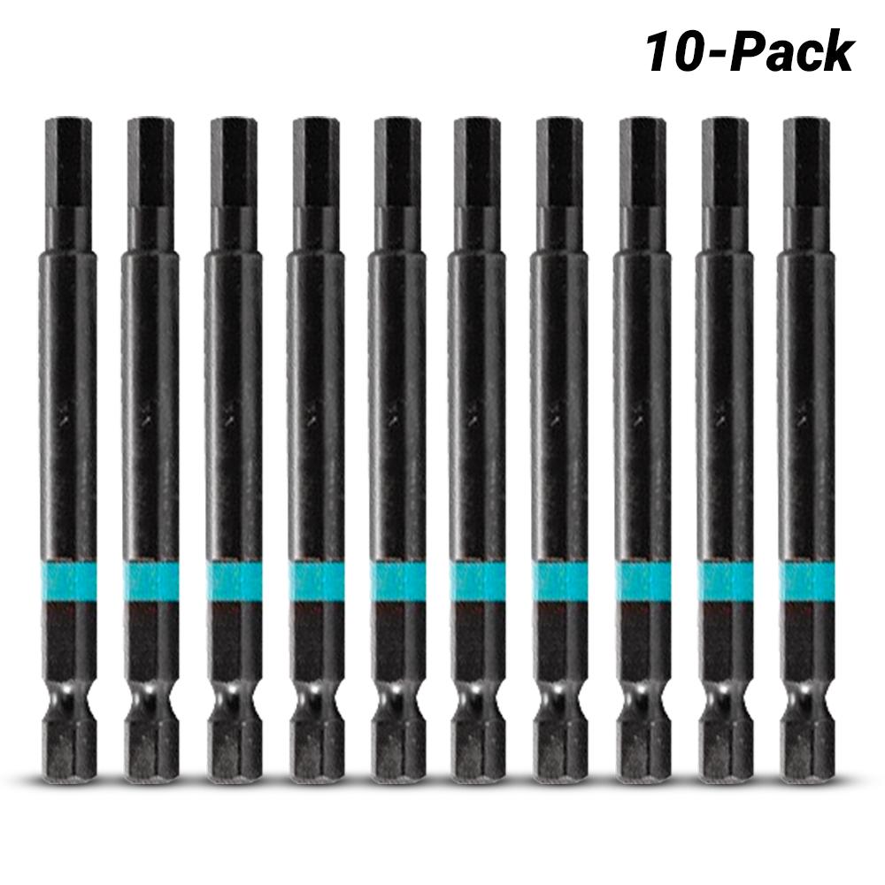 Makita B-65327 10-Pack 50mm x HEX 5 Impact Driver Bit Set