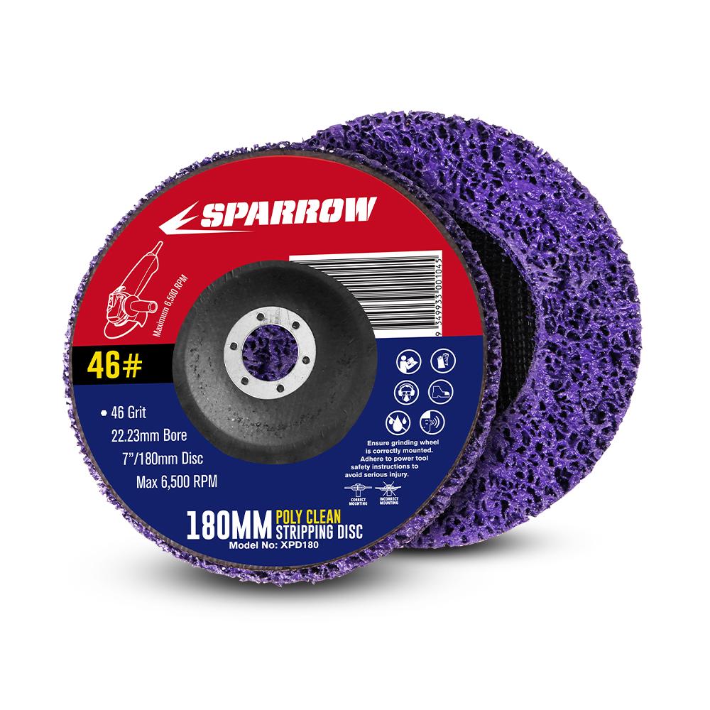 Sparrow XPD180 180mm (7") 2 Pack Poly Clean & Strip Grinding Discs