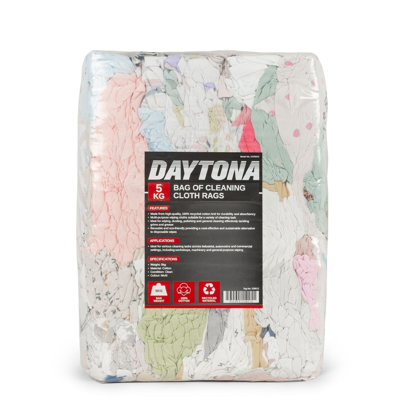 Daytona DCR5KG 5Kg Bag Of Cleaning Cloth Rags
