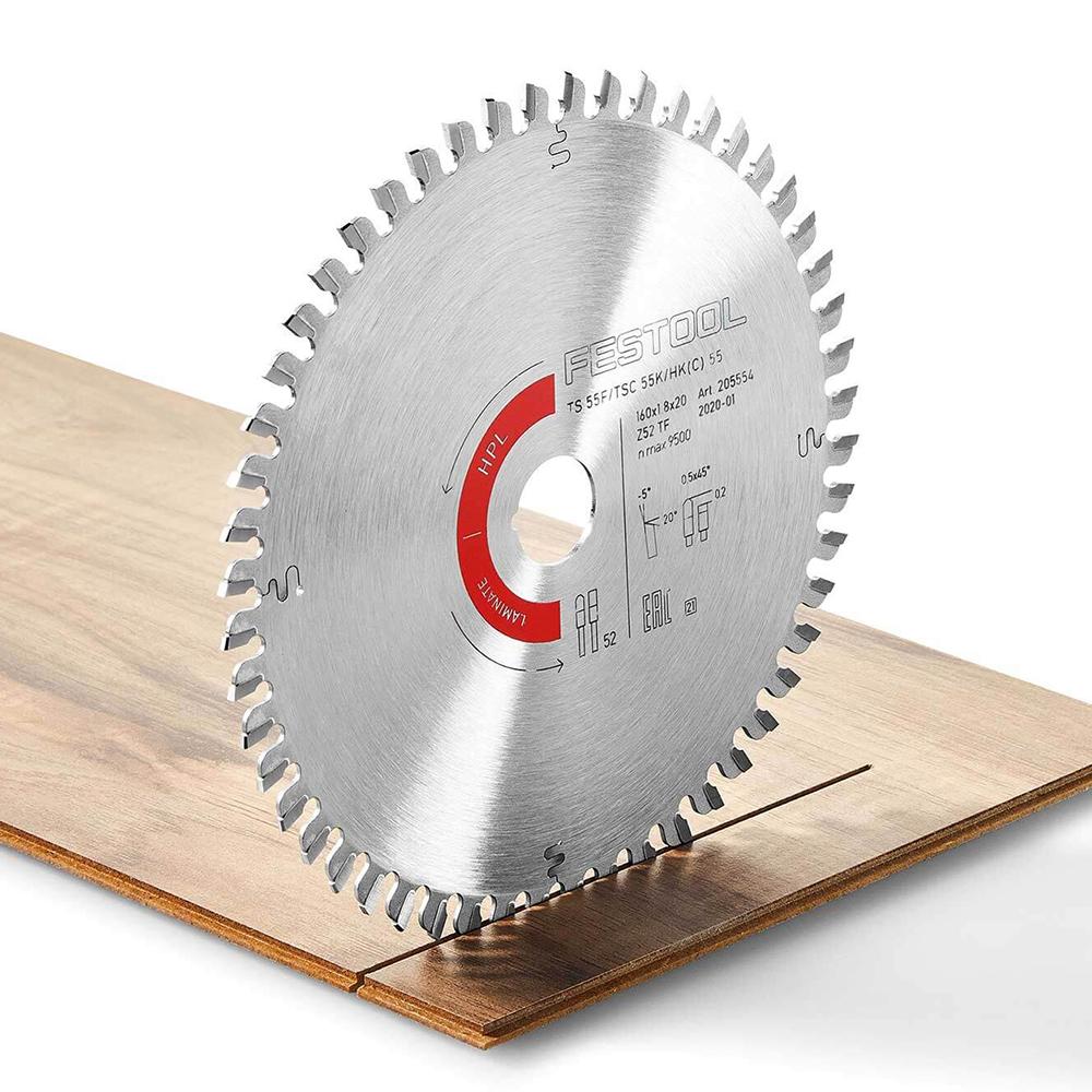 Festool HW 168x1,8x20 TF52 L (205766) 168mm (6-1/2") 52 Tooth Laminate Saw Blade