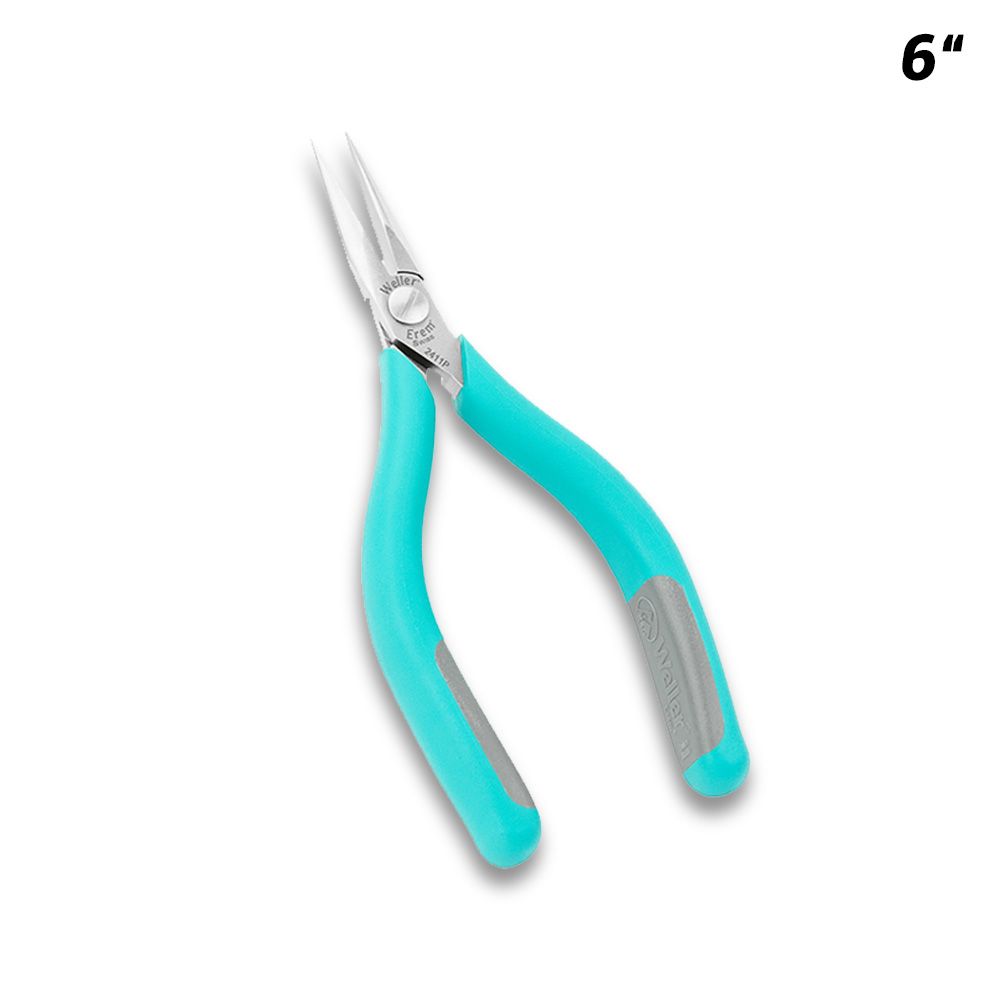 Weller 2411P 6" Smooth Rounded Jaw Needle Nose Pliers