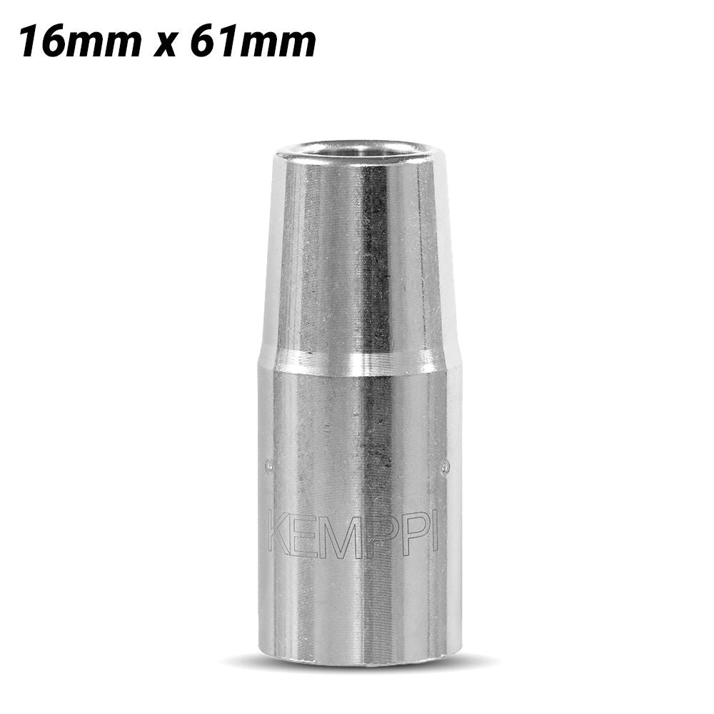 Kemppi W021179BL1 16mm x 61mm Flexlite GX Nozzle Conical H/D Screw On OD25mm Thick Wall