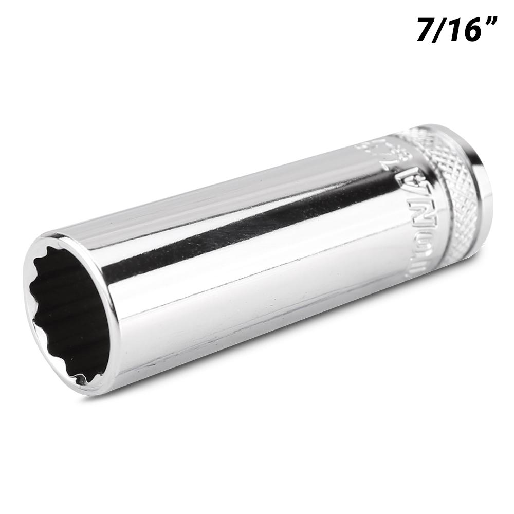 Daytona D14716DS 1/4" Drive 12 Point 7/16" AF Imperial Deep Socket