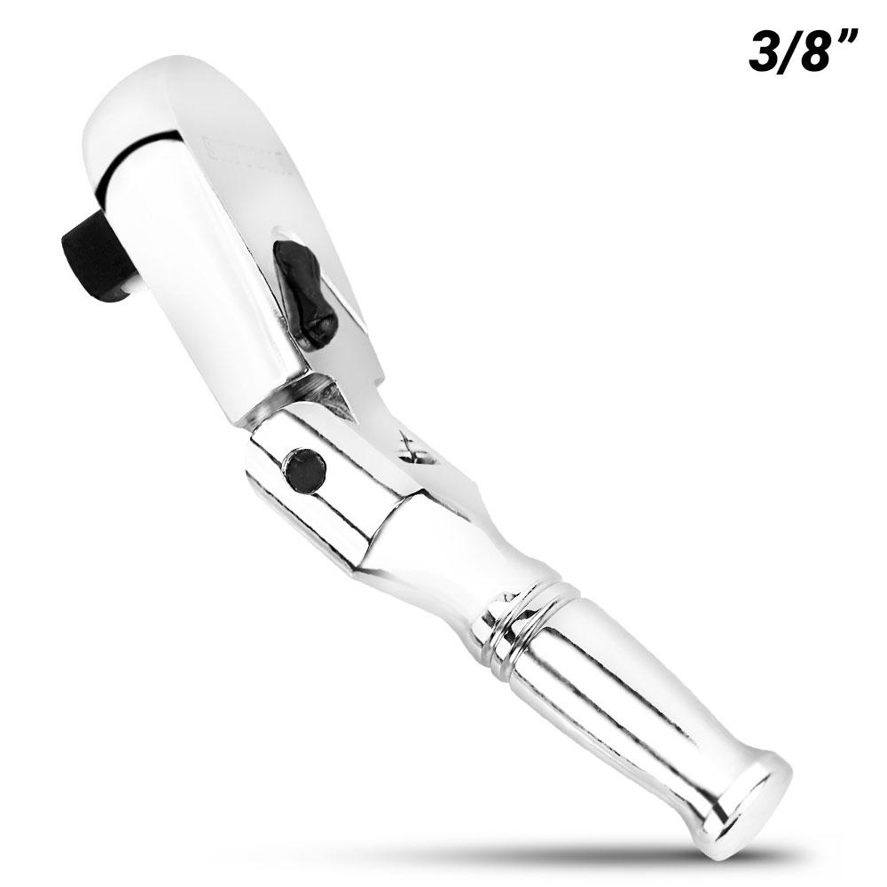 Daytona D38SFR 3/8" Drive 48T Stubby Flexible Head Reversible Ratchet 120mm Handle