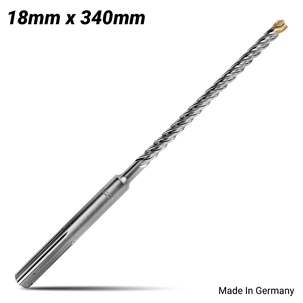 Xtorque X18340M Platinum SDS MAX 18mm x 340mm Platinum 4 Cutter Drill Bit - MADE IN GERMANY