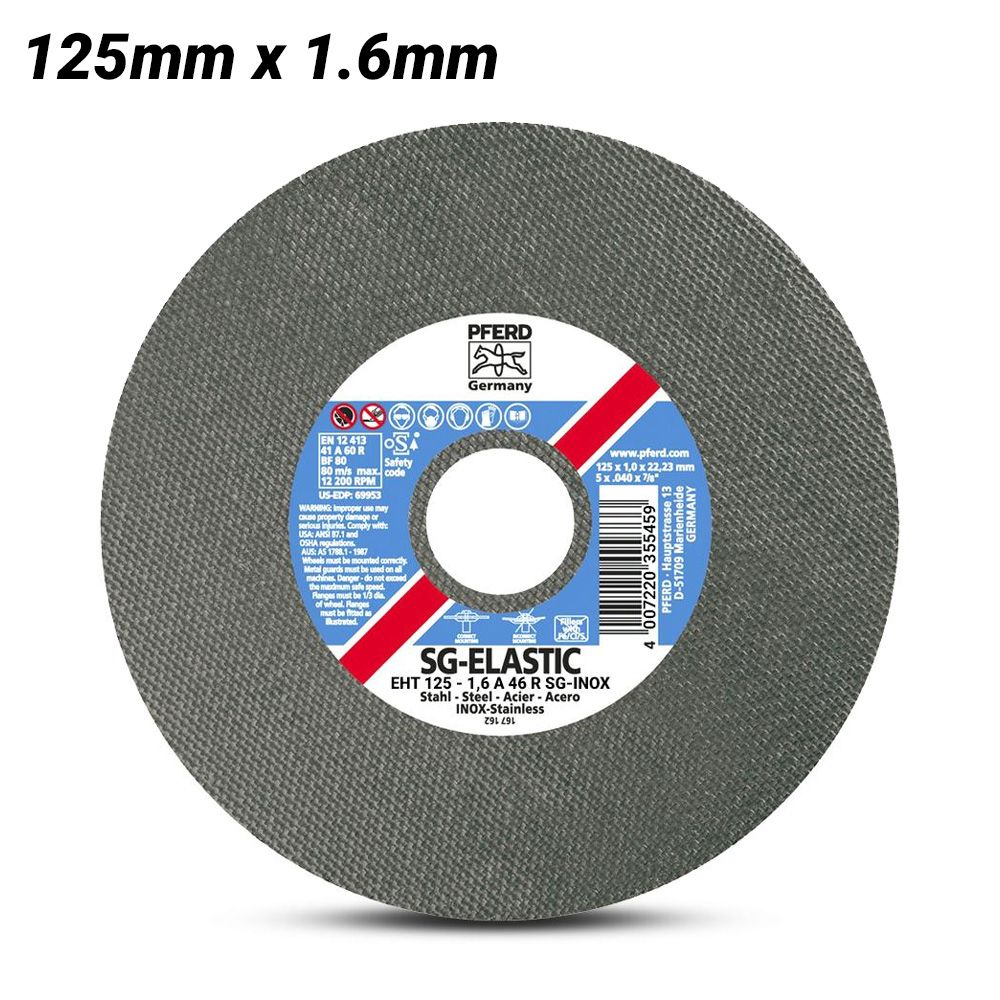 PFERD EHT125-1.6 A46R (61341122) 125mm x 1.6mm SG-INOX Cut off Wheel