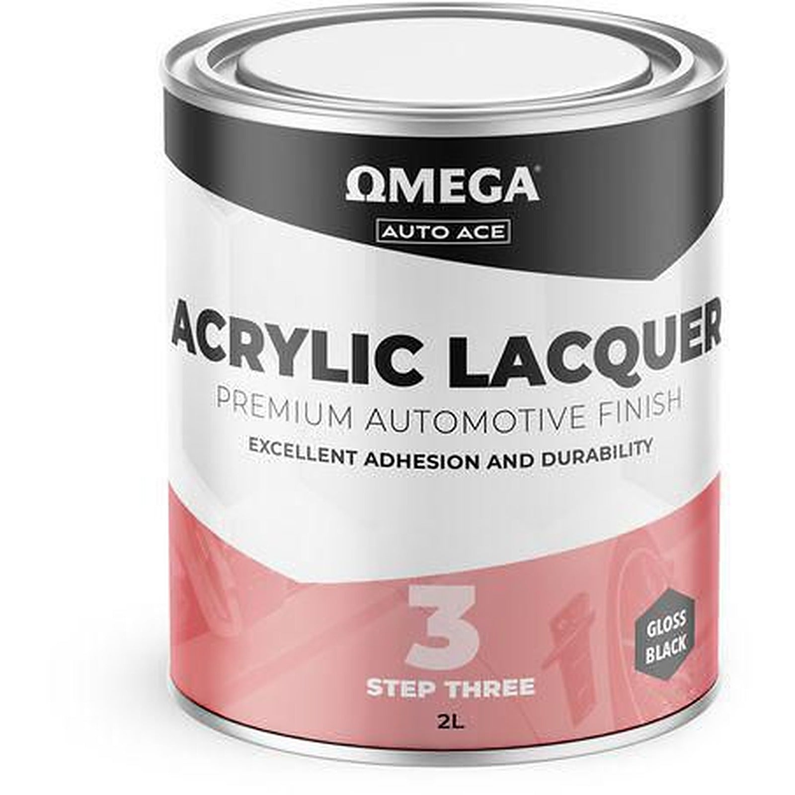Omega Acrylic Lacquer Gloss Black 2L AA-ALGB2L