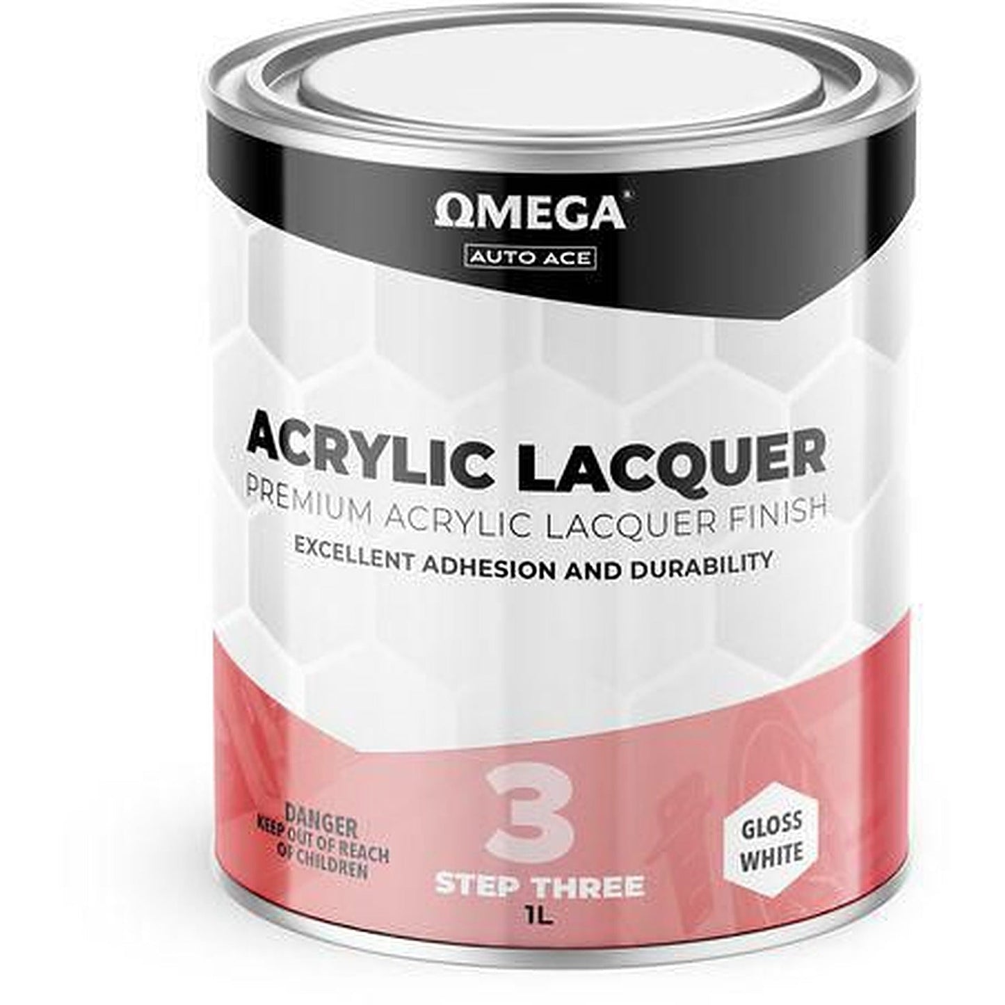 Omega Acrylic Lacquer Gloss White 1L AA-ALGW1L