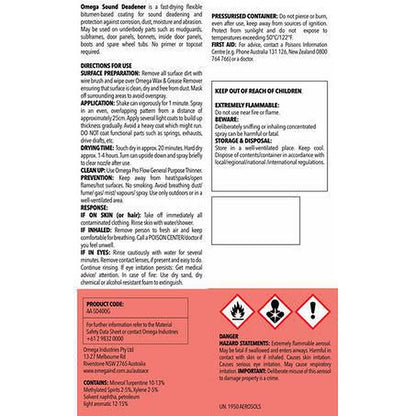 Omega Sound Deadener Spray Paint 400g AA-SD400G