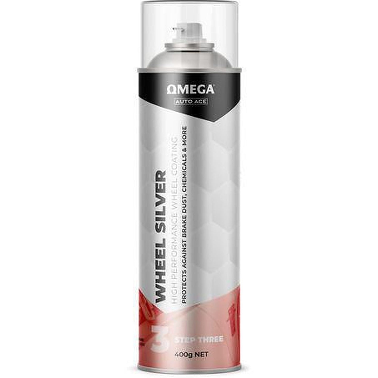 Omega Wheel Silver Spray Paint 400g AA-WS400G