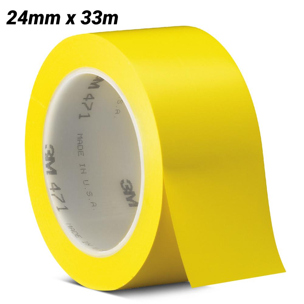 3M 70006748019 24mm x 33m Yellow Vinyl Tape 471