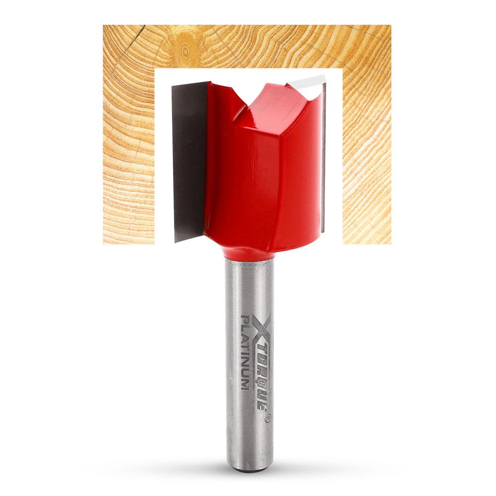 Xtorque XP2014 Platinum 20mm Straight Double Flute 1/4" Shank Router Bit