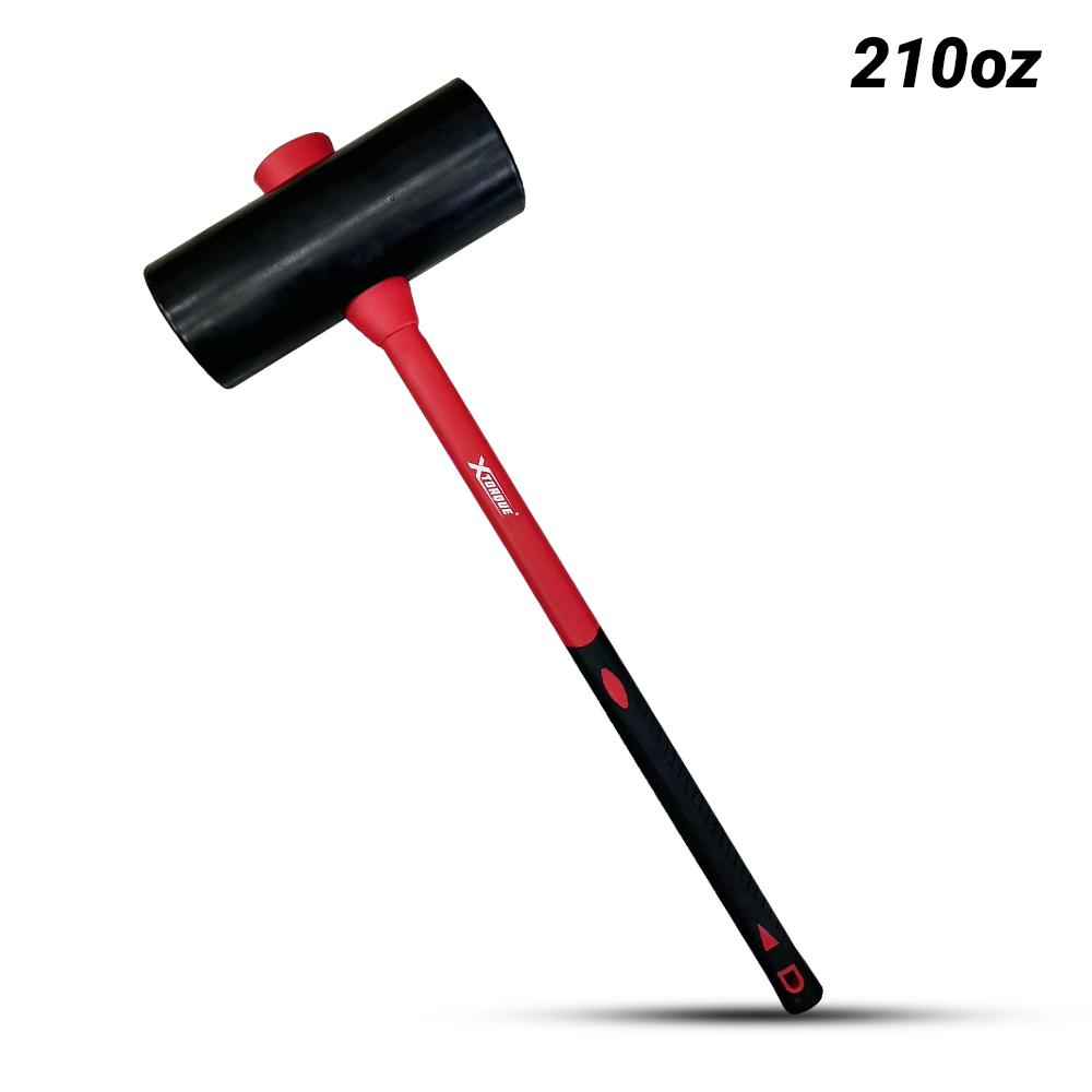 Xtorque XTOLRH210 210oz Large Rubber Mallet Hammer with 900mm Fibreglass Handle