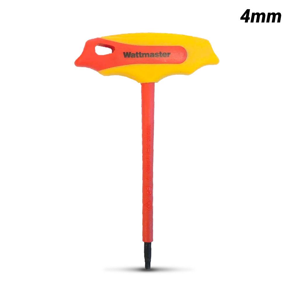 Wattmaster WATTHEXKEY4.0 4mm VDE T-Handle Hex Key Wrench