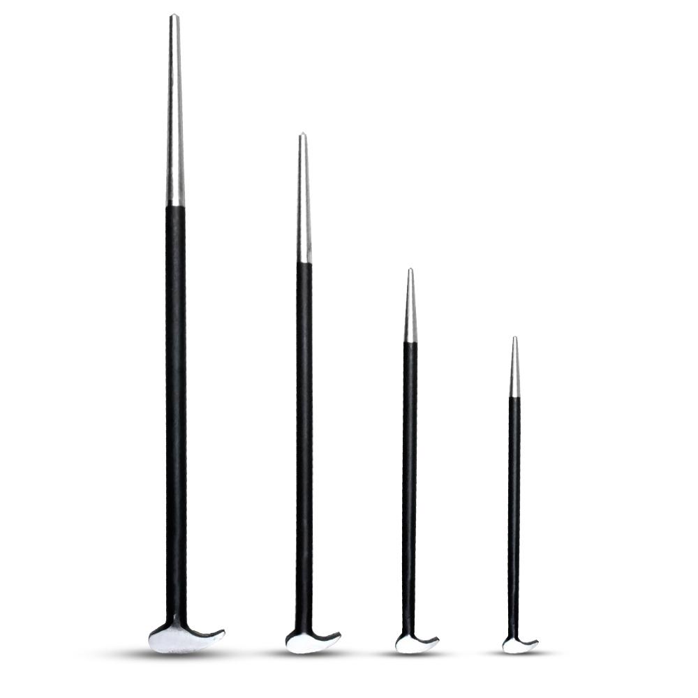 T&E Tools J7100 4pce Roll Head Pry Bar Set