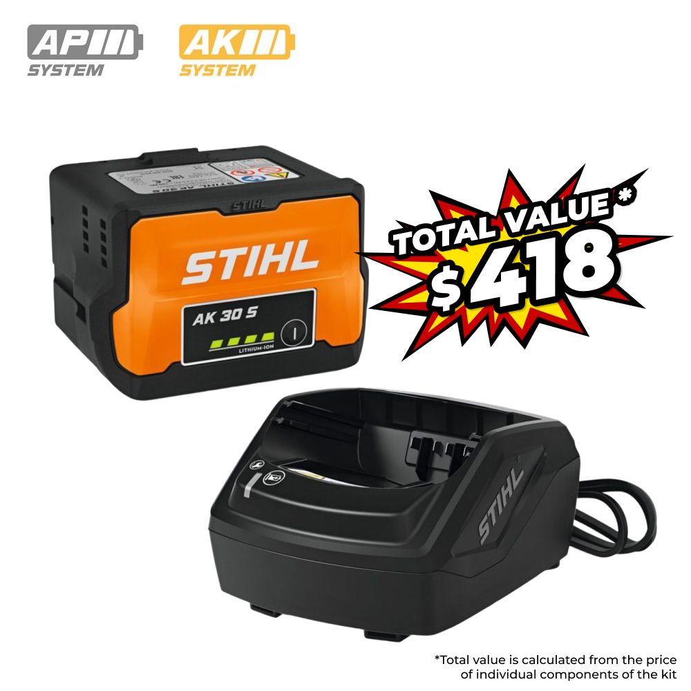 STIHL AK30-KIT1 (45200075913) 36V 5.0Ah Li-on Cordless Battery & Charger Starter Pack