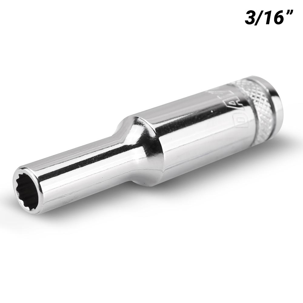 Daytona D14316DS 1/4" Drive 12 Point 3/16" AF Imperial Deep Socket