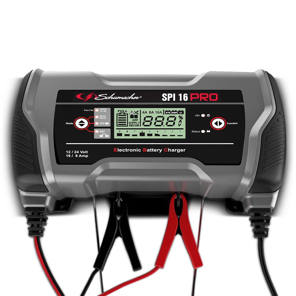 Schumacher SPi Pro16 (94065316I) 12V-16A / 24V-8A Digital Display Battery Charger