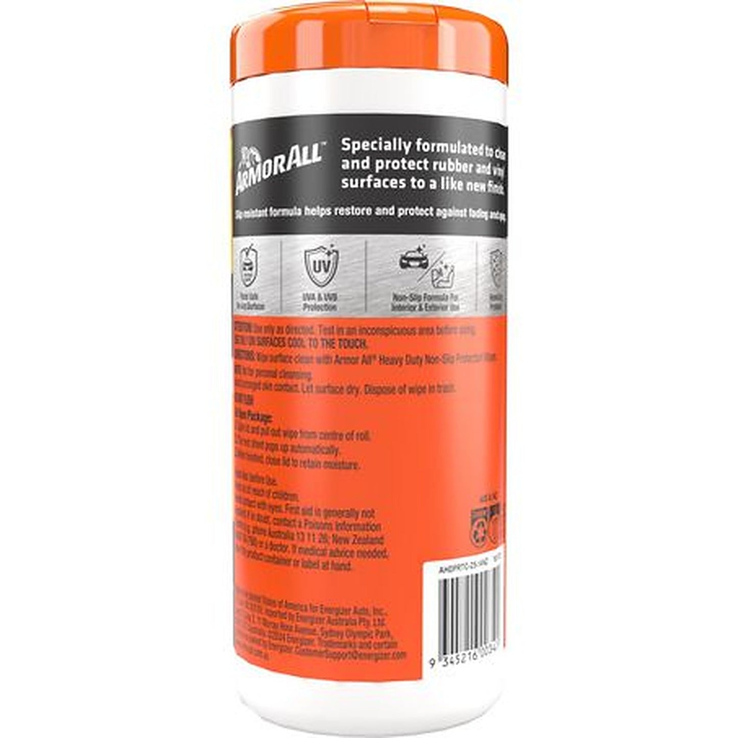 Armor All Heavy Duty Non Slip Protectant Wipes — 25 Pack AHDPRTC-25-1ANZ