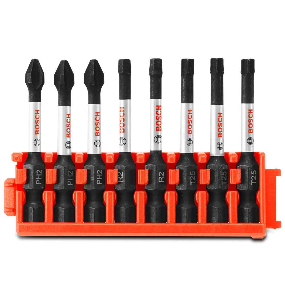 Bosch CCSV208 (2.610.046.101) 8pce Impact Tough Modular Power Bit Set With Clip