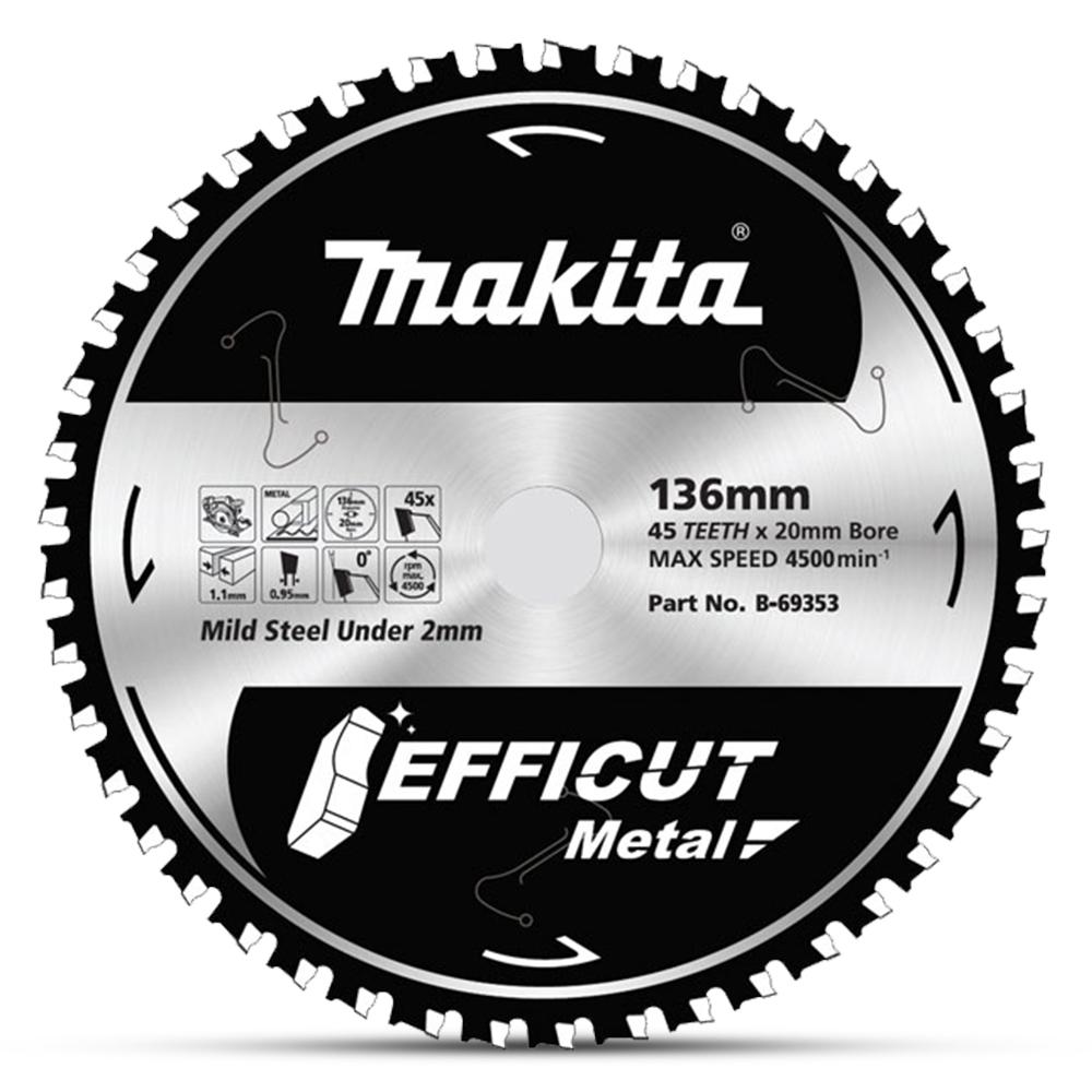 Makita B-69353 136mm (5.5") x 20mm x 45T TCT Efficut Metal Saw Blade