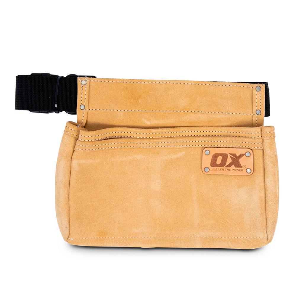 OX Tools OX-T265102 2 Pocket Suede Leather Tool Belt