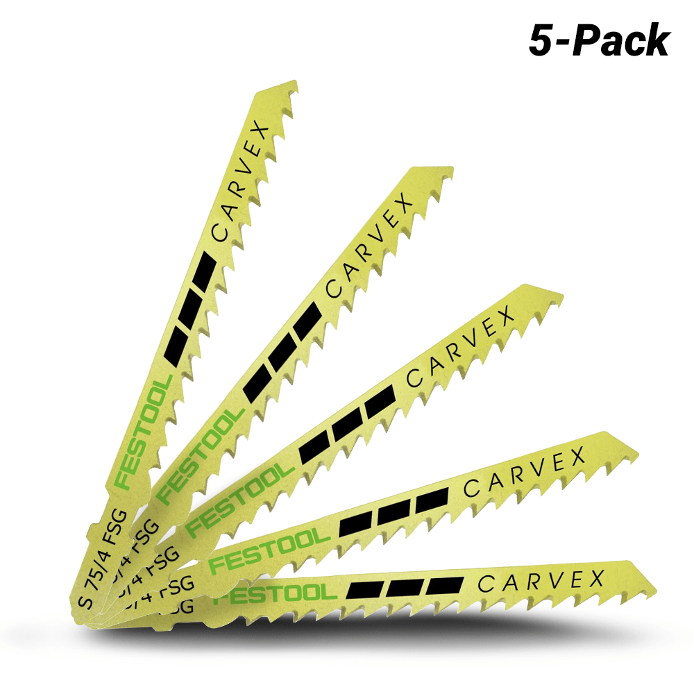Festool S 75/4 FSG/5 (204316) 5-Pack 74mm x 4mm Straight Cut Jigsaw Blade S