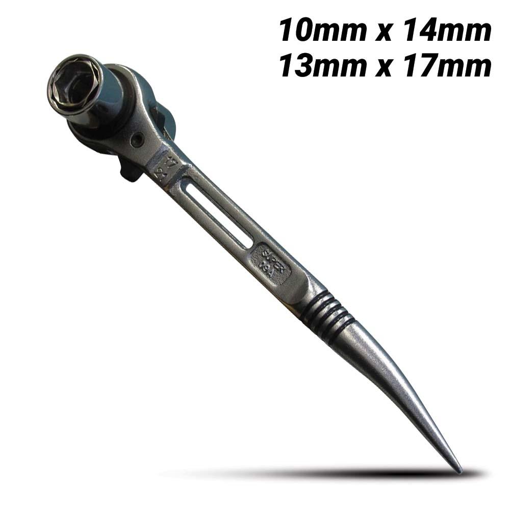 Super SRF-1 (508223) 10mm x 14mm 13mm x 17mm 4-Size Stubby Ratchet Podger