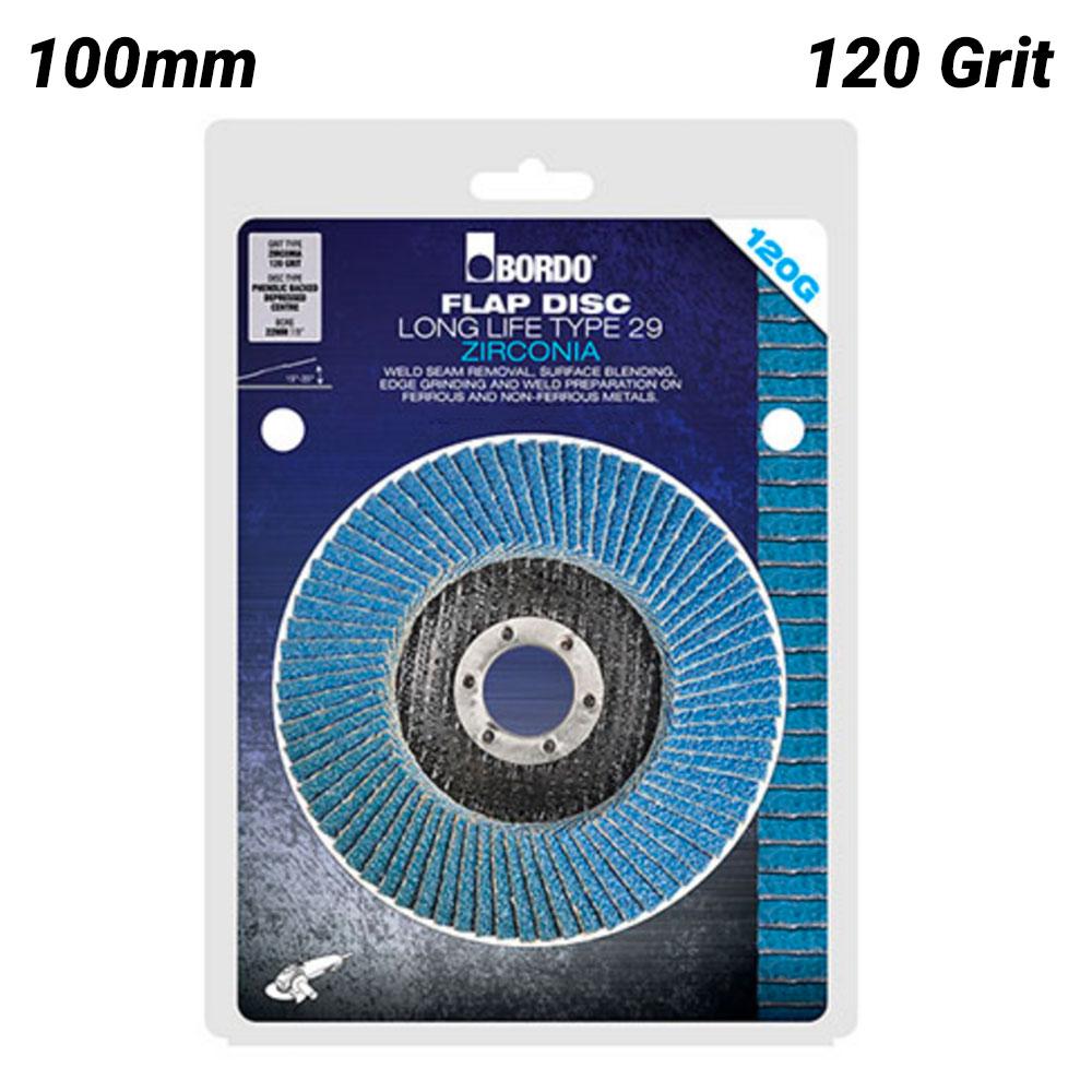 Bordo 7500-FD100Z120S 100mm 120 Grit Zirconia Flap Disc