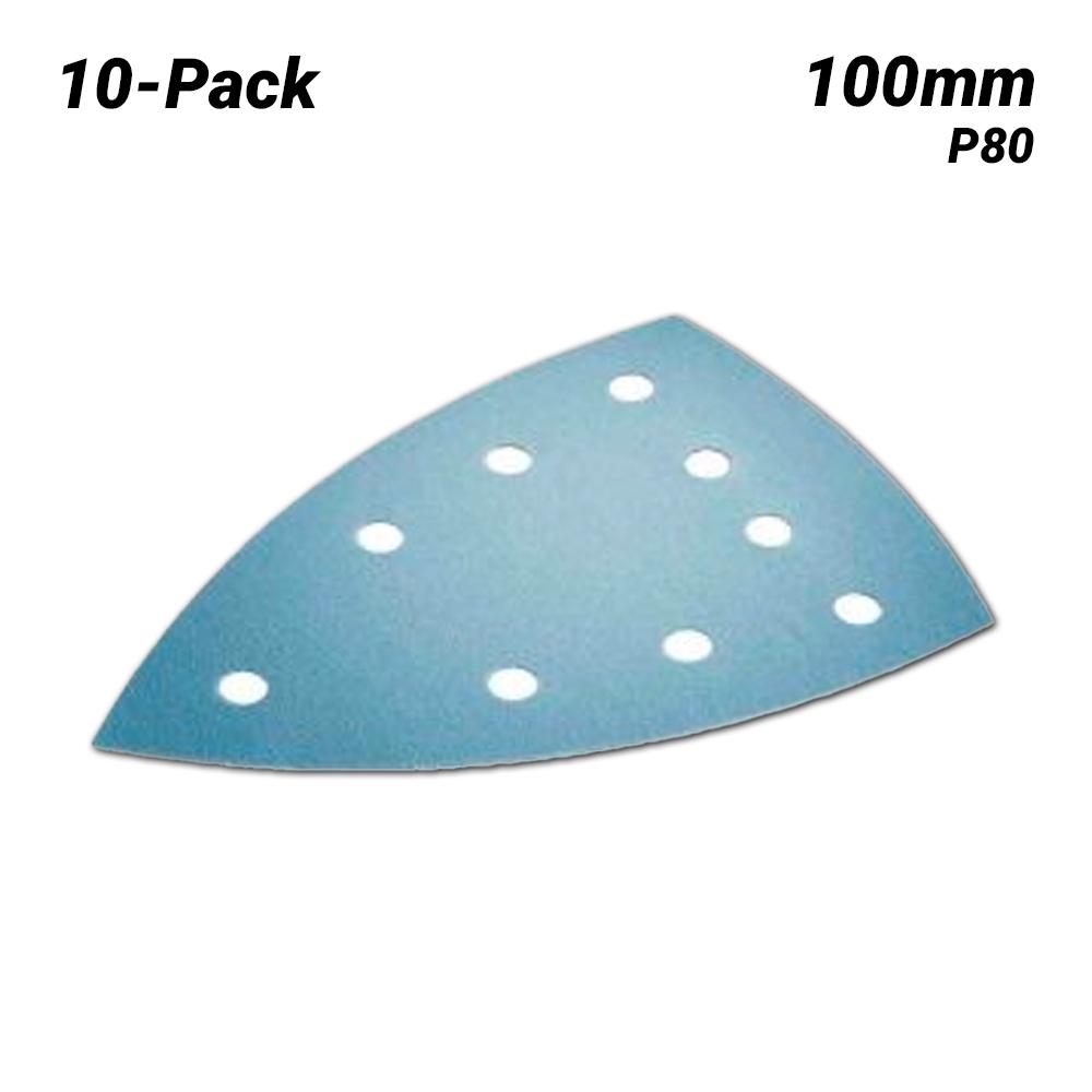 Festool STF DELTA/9 P80 GR/10 (577539) 10-Pack 100mm (4") P80 Delta Granat Abrasive Sheets