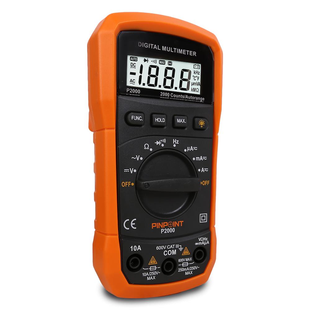 Pinpoint P2000 2000 Counts Auto Range Pocket Size Digital Multimeter With Frequency