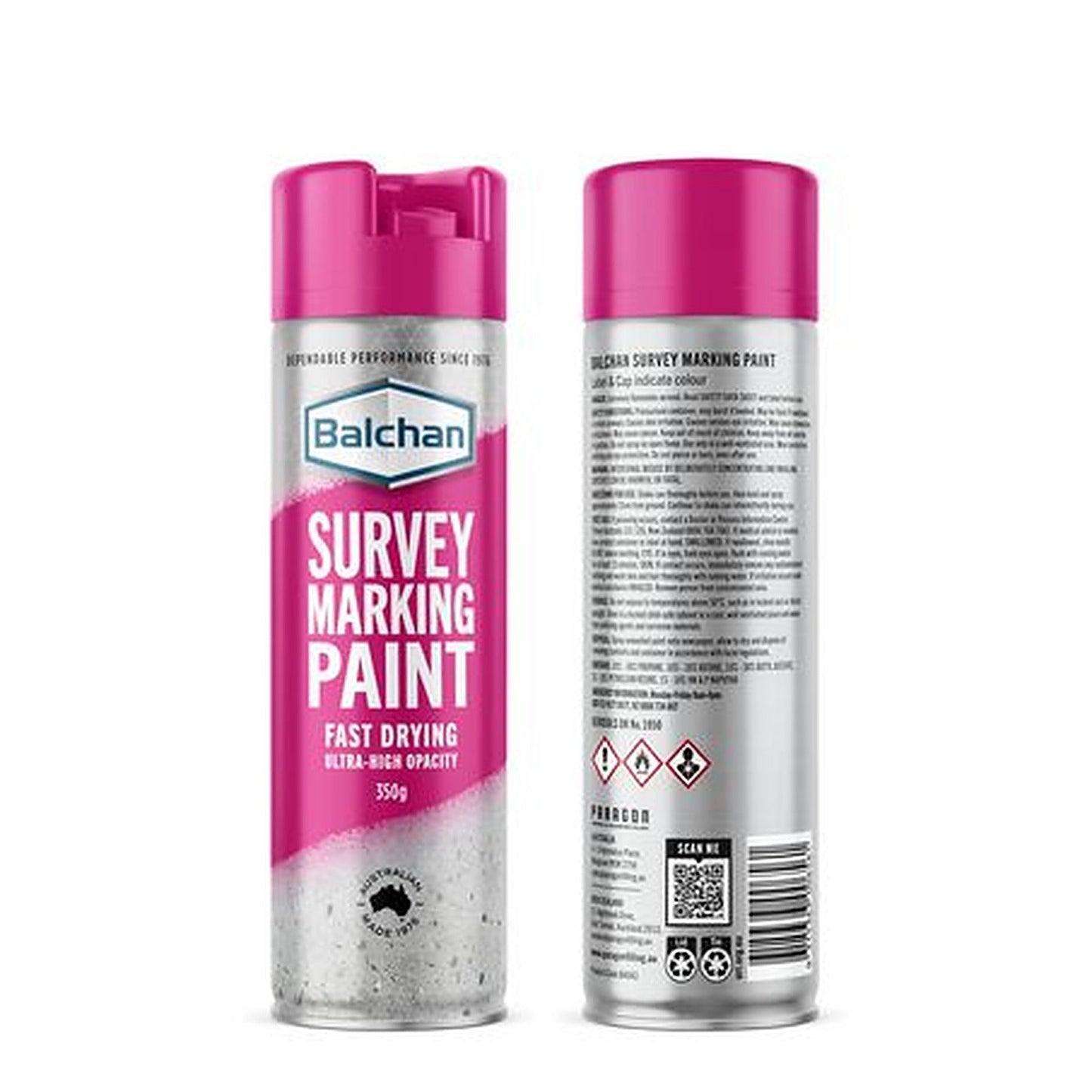 Balchan Survey Marking Spray Paint Pink 350g BA043