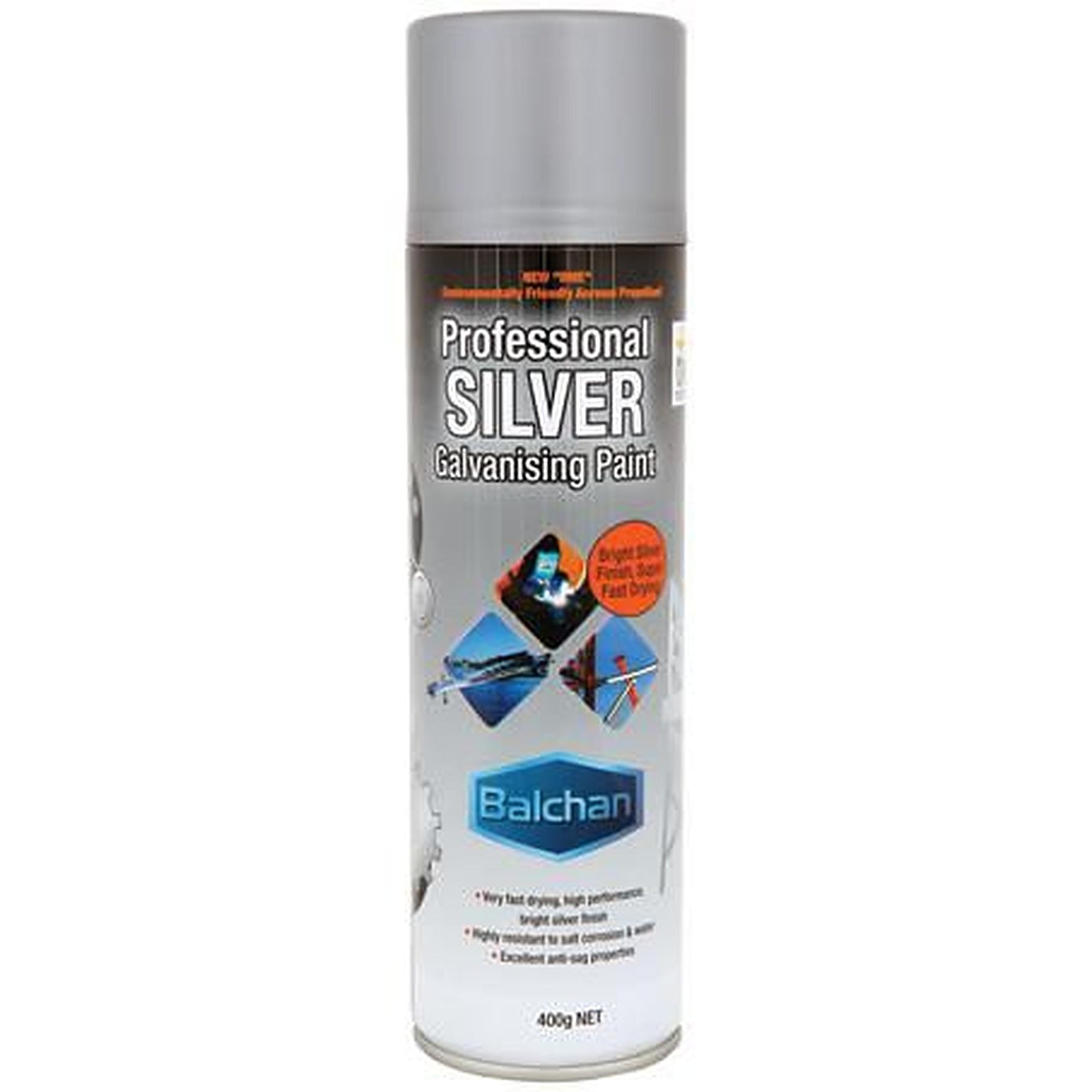 Balchan Galvanising Spray Paint Silver 400g BA1215