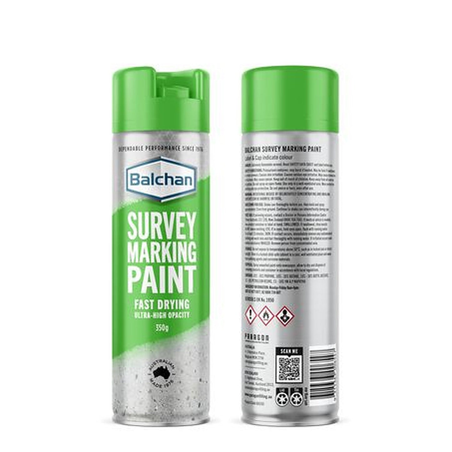 Balchan Survey Marking Spray Paint Green 350g BA200