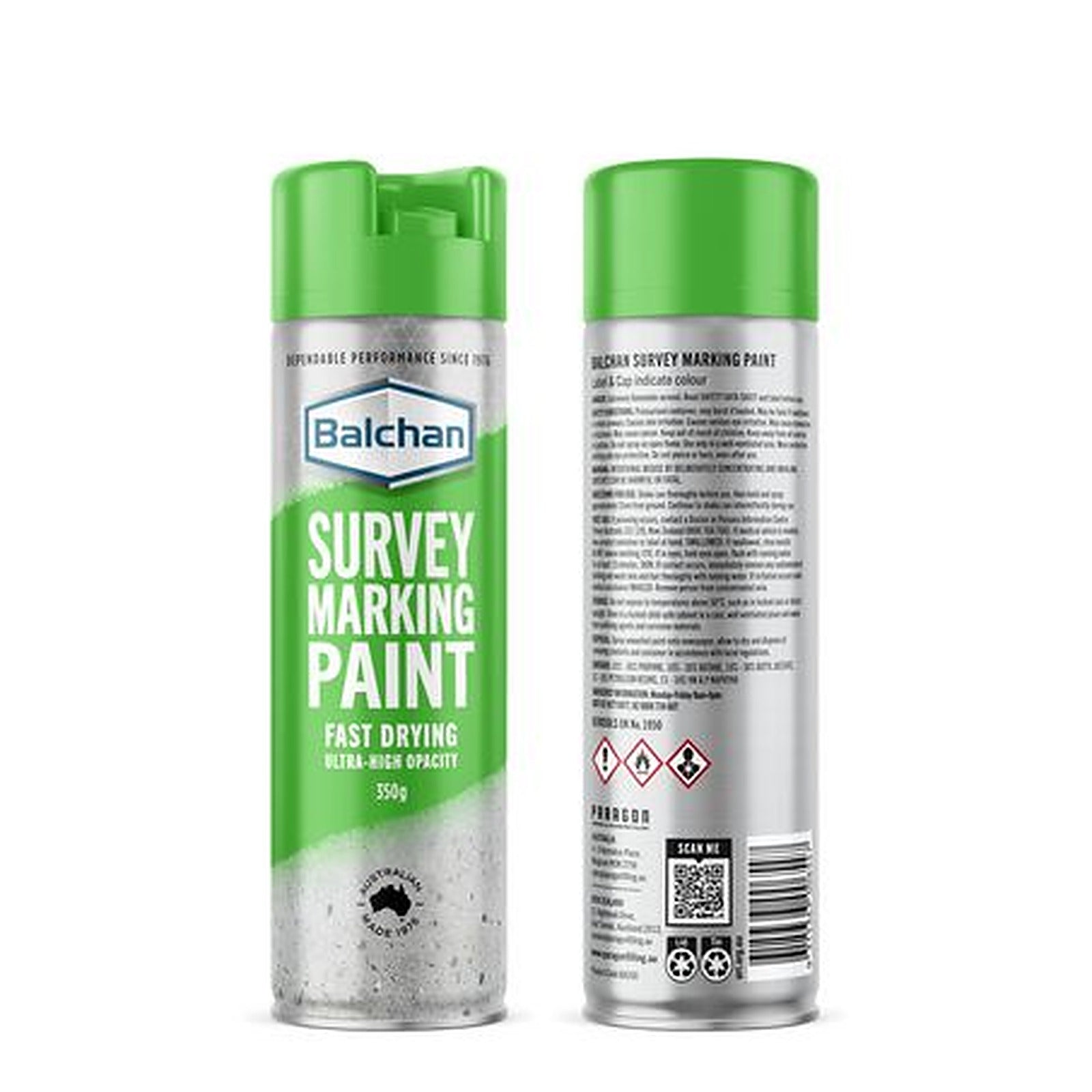 Balchan Survey Marking Spray Paint Green 350g BA200