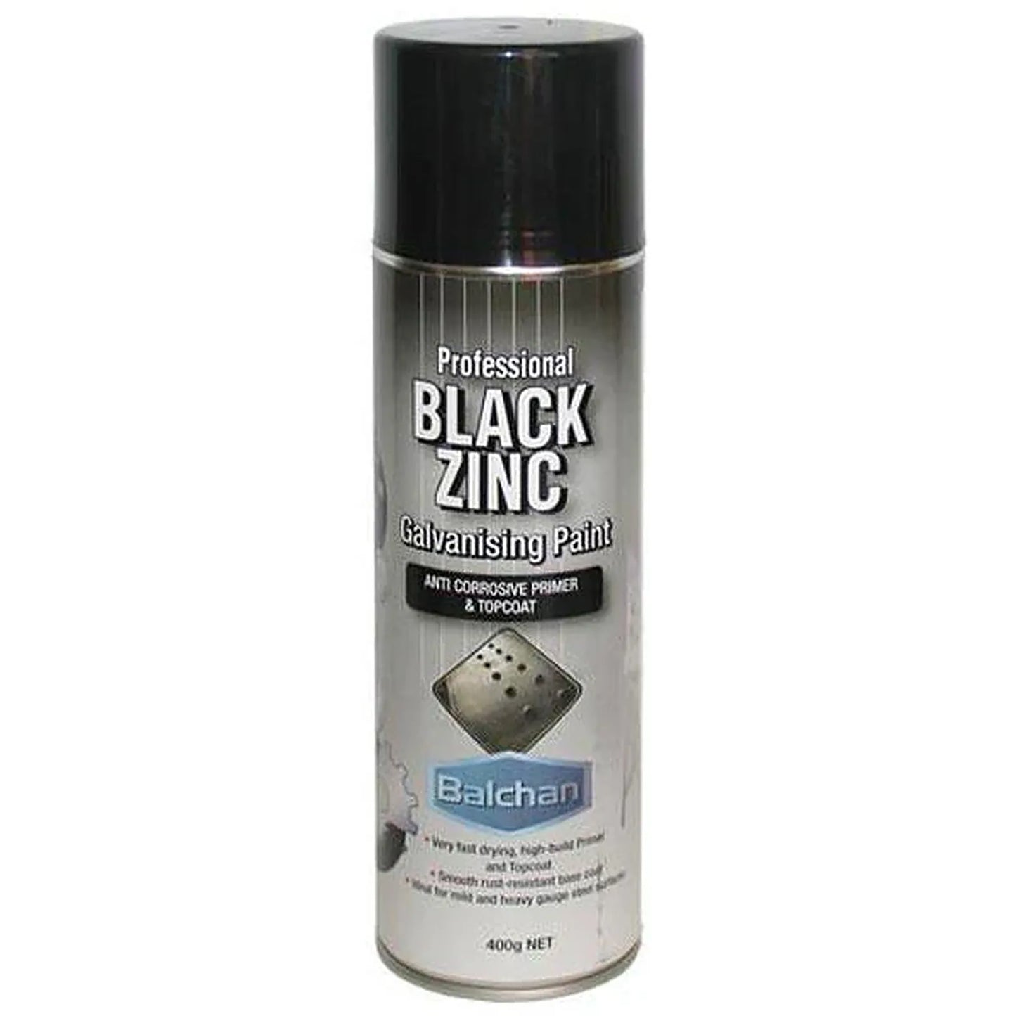 Balchan Galvanising Spray Paint Black Zinc 400g BA910