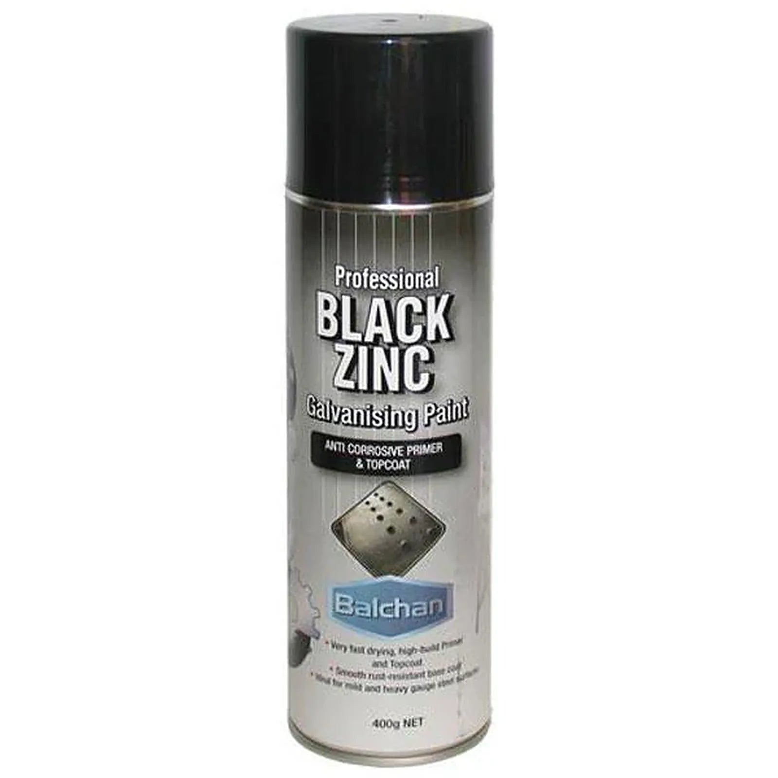 Balchan Galvanising Spray Paint Black Zinc 400g BA910