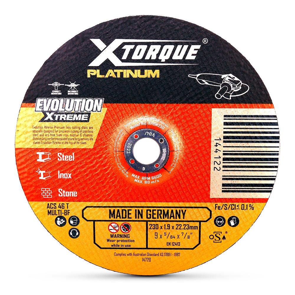Xtorque XPDM230 Platinum 230mm (9") 1.9mm Depressed Centre Premium Multi Material Cutting Disc
