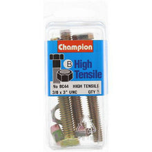 Champion Hex Set Screw & Nut High Tensile 3/8in x 3in UNC Grade 5 BC44