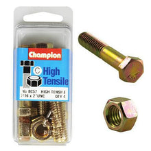Champion Hex Bolt & Nut High Tensile 7/16in x 2in UNC Grade 5 BC57