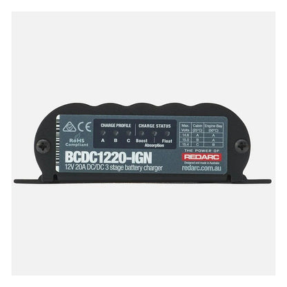 REDARC 12V 20A Ignition Control Under Bonnet DC to DC Battery Charger BCDC1220-IGN