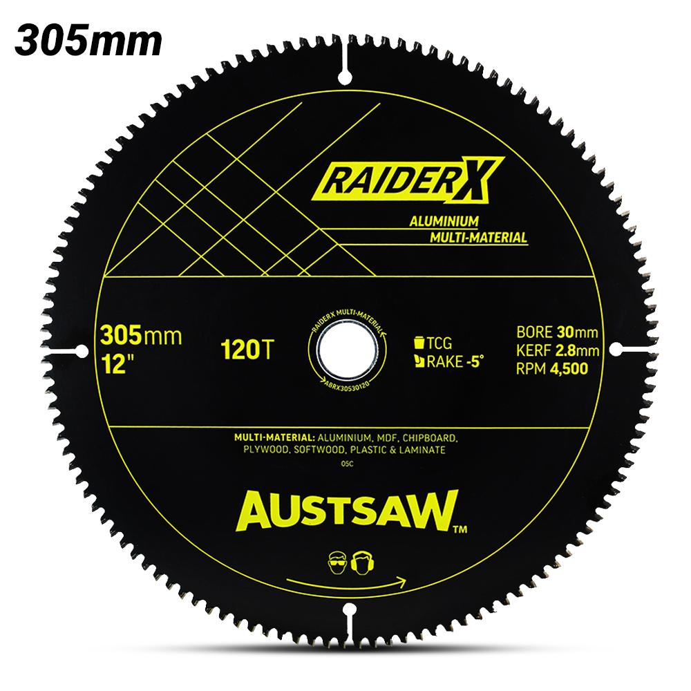 Austsaw ABRX30530120 305mm (12") 30mm x 120T RaiderX Aluminium Multi-Material Blade