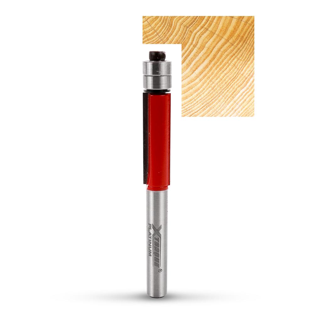 Xtorque XP72BB Platinum 7.94mm Straight Trim XL Double Flute 1/4" Shank Router Bit