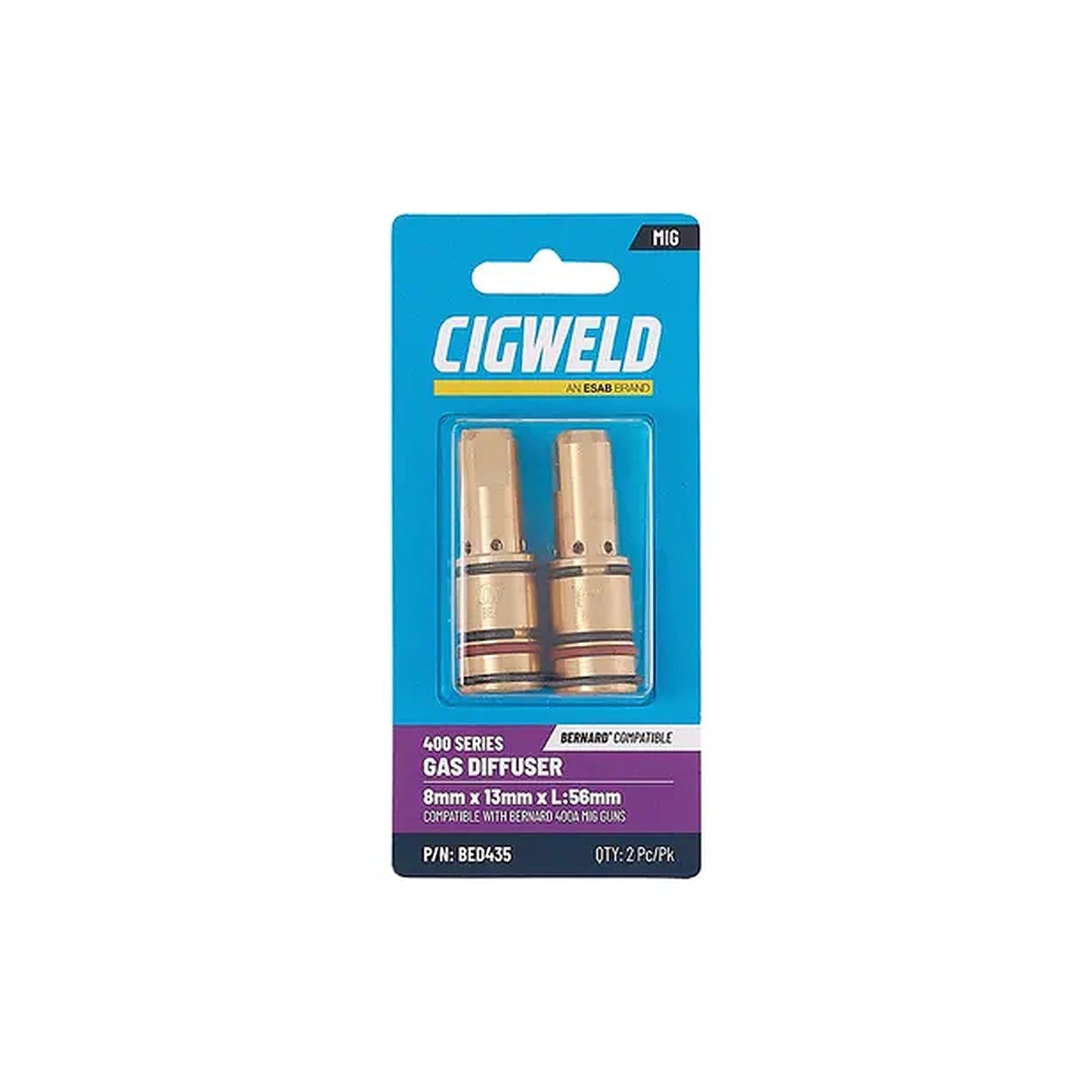 Cigweld BE 4 Short Diffuser 35 — 2 Pack BED435